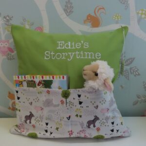Farmyard Storytime Cushion (Green)