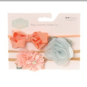 Peach & Mint Hairbow Set