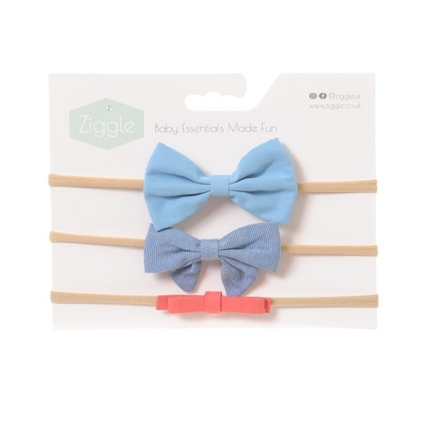 Blue & Coral Hairbow Set