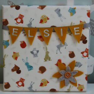 Scattered Woodland Mini Bunting Board
