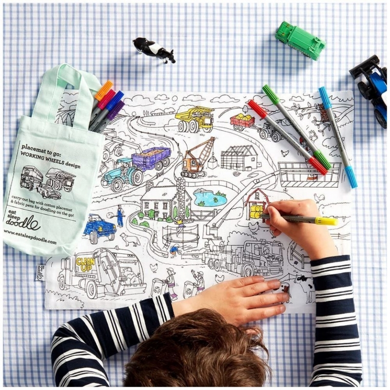 Working Wheels Placemat to Go