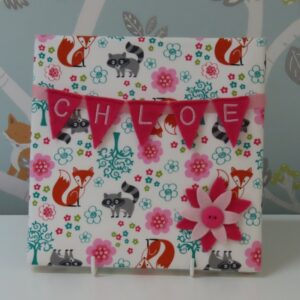 Fox & Racoon Mini Bunting Board