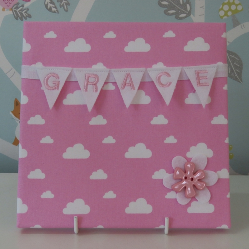 Pink Cloud Mini Bunting Board