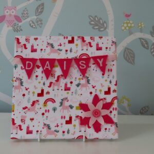 Happy Unicorn Mini Bunting Board