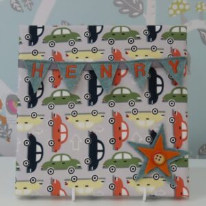 Cars (Grey) Mini Bunting Board