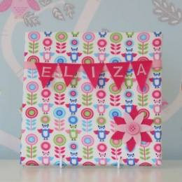 Owls & Blooms Mini Bunting Board