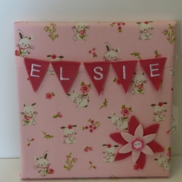 Poppy Bunny Mini Bunting Board