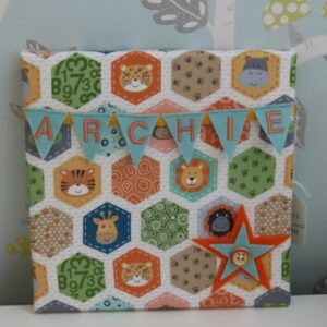 Animal Hexagons Mini Bunting Board