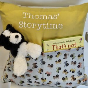 Scattered Tractors Storytime Cushion