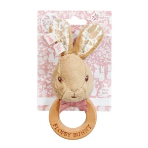 Signature Flopsy Rabbit Wooden Ring Rattle
