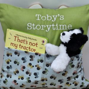 Scattered Tractors Storytime Cushion