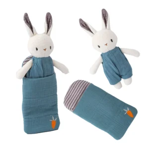 Blue Rabbit With Sleeping Bag