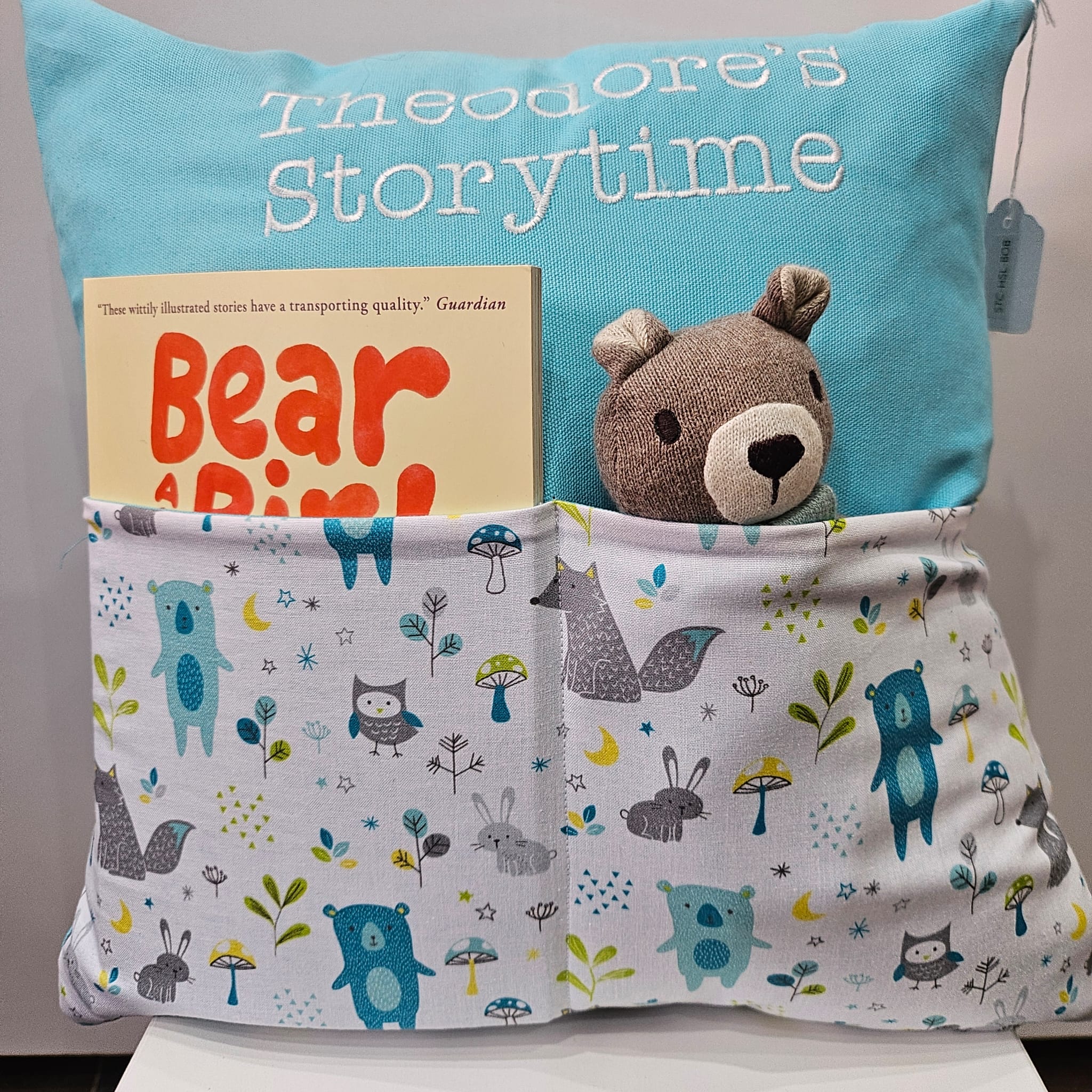 Bear Out of the Blue Storytime Cushion