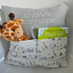 Wild Watercolour Storytime Cushion (Grey)