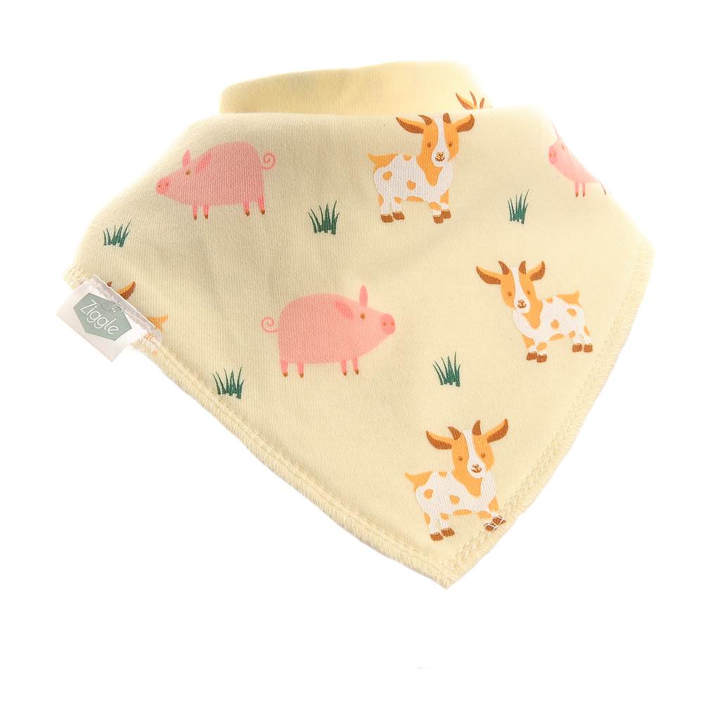Ziggle Pigs and Goats Dribble Bib