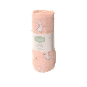 Ziggle Muslin Square Pink Bunny