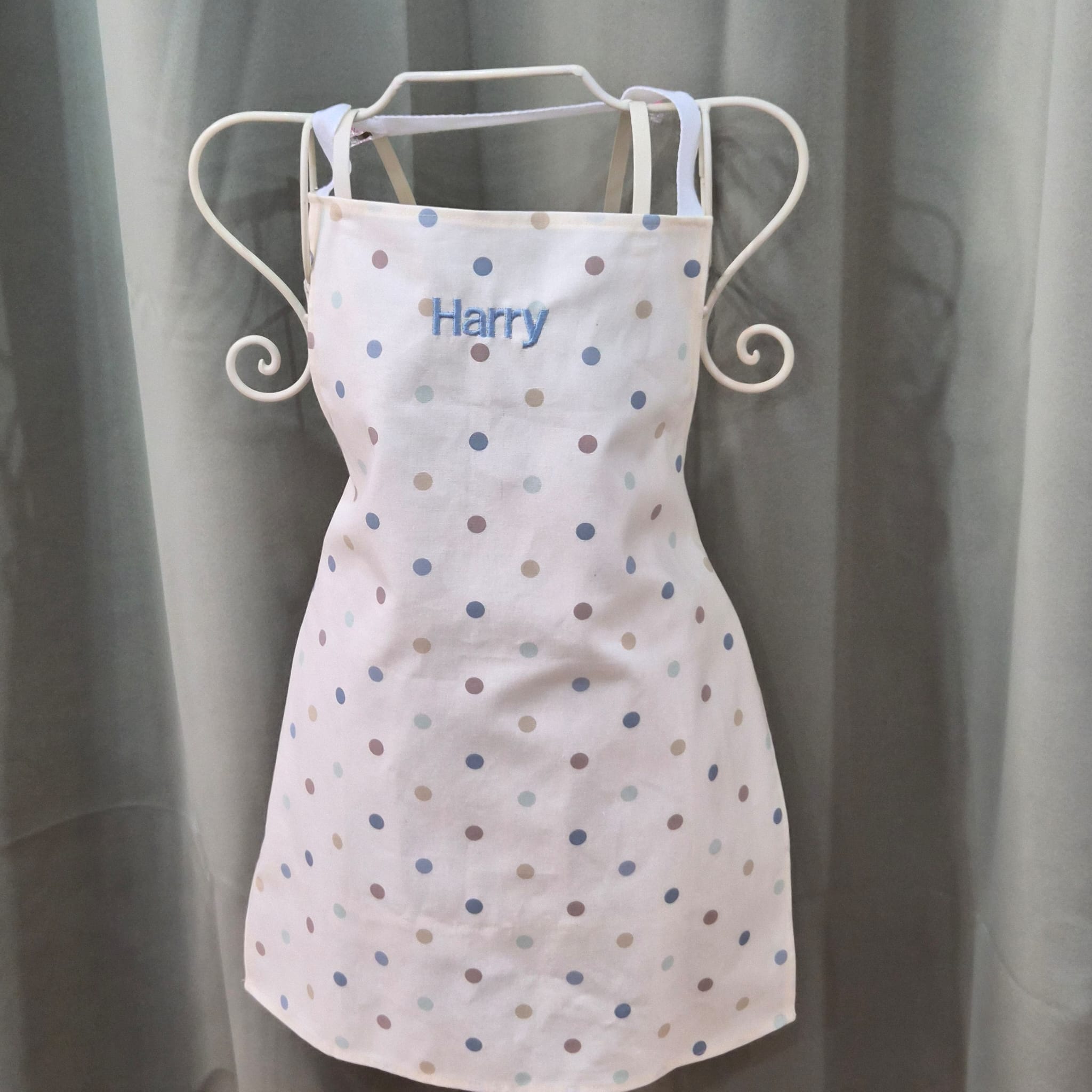 Blue/Beige Dotty Apron